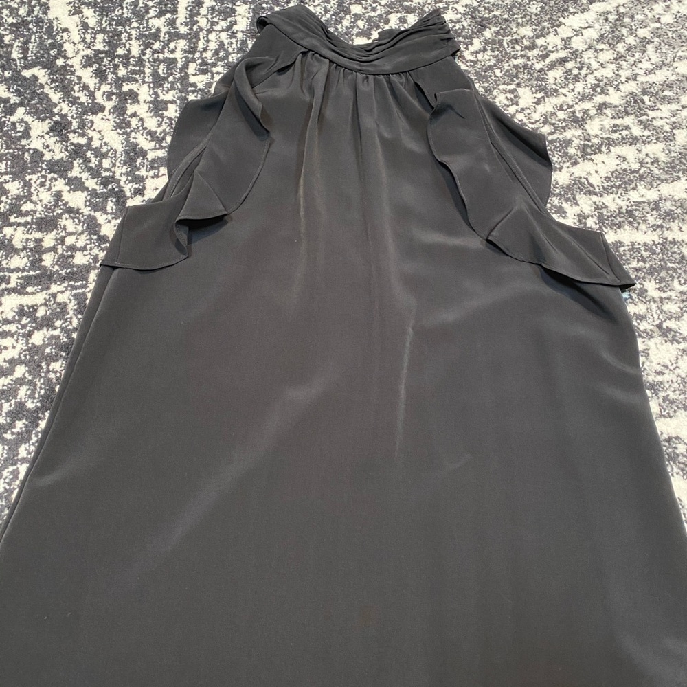 Zoe by Rachel Zoe silky black halter top
